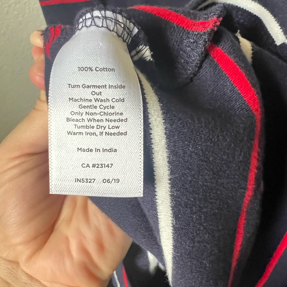 Talbots Navy Dress with Red and White Stripes - Picture 5 of 5